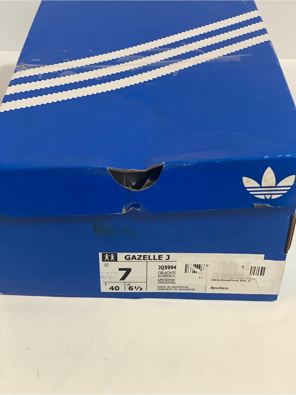 Adidas Originals Gazelle J Black/Neon Yellow/ Pink (Youth 7 / Women's 8 )